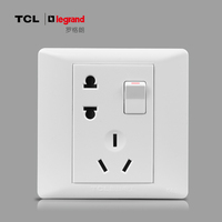 TCL开关插座正品特价K4.086型系列一开五孔插座质保12年_250x250.jpg