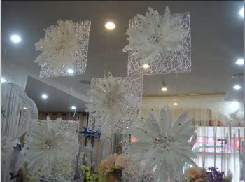 影楼橱窗设计羽毛花不锈钢玫瑰灯婚庆婚礼节日派对装饰设计特价