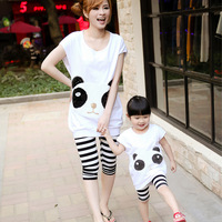夏装新款亲子母女 韩版两件套熊猫亮片母女亲子装 母女全家装_250x250.jpg