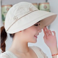 特价热卖高尔夫球帽 女款防晒防紫外线抗UV有顶大沿帽子可拆两用_250x250.jpg