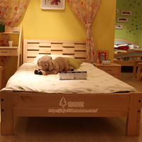 包邮松木床实木床简约现代成人床双人床儿童单人床1.2 1.5 1.8米_250x250.jpg