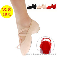 肚皮舞鞋 带跟舞蹈鞋 女式 软底鞋 教师鞋广场舞鞋帆布 芭蕾舞鞋_250x250.jpg