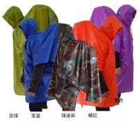 蓝色领域 户外多功能背包雨衣 可做地席天幕 雨披 防水地布_250x250.jpg