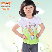 米拉熊童装 2015新款 韩版女童夏装女小童 泡泡袖T恤短袖 02114_250x250.jpg