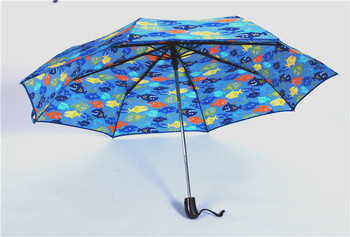黛雨王正品全自动开收伞可爱创意个性小鱼防紫外线遮阳伞