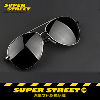 司机专用开车眼镜 太阳眼镜男 墨镜 银架黑色 偏光镜 SuperStreet_250x250.jpg