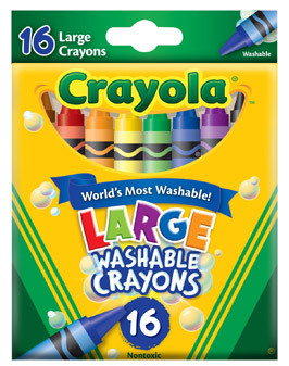 美国Crayola绘儿乐儿童无毒 16色可水洗大蜡笔 套餐组 52-3281