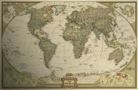 世界地图英文版复古牛皮纸大海报 奥巴马选择白宫装饰画 75*51cm_250x250.jpg