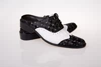 新款系带皮鞋 布洛克黑色拼色舞台鞋演出鞋子 男鞋 影楼拍照鞋603_250x250.jpg