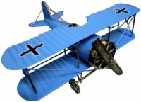 【网童奇贝】一战龙式双翼战斗机 手工铁皮飞机模型 怀旧铁皮玩具_250x250.jpg