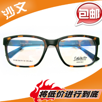 沙文032眼镜框女韩版大框豹纹学生复古配超轻近视眼镜架全框潮流