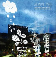 漂亮的小花圃/新品DIY韩国窗花贴/橱窗玻璃贴/墙贴纸装饰点缀014_250x250.jpg