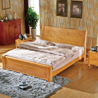 实木床 进口榉木 1.8米双人床 全实木板材 零甲醛 特价包邮_250x250.jpg