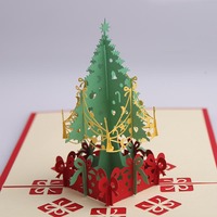 可可黛伊促销 3D立体圣诞树 生日祝福 手工制作 新年贺卡商务卡片_250x250.jpg