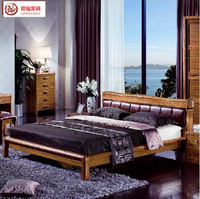 隆福家具中式卧室虎斑木家具 虎斑木实木床1.5 1.8米双人床 大床_250x250.jpg