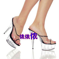 性感水晶鞋 凉鞋  大码鞋 超高跟 时尚水晶凉鞋 厚底_250x250.jpg