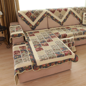 沙发垫布艺坐垫 拼布防滑沙发巾沙发罩 地中海风格沙发飘窗垫40