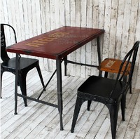 美式乡村复古餐桌铁艺做旧咖啡桌办公桌仿古电脑桌写字桌工作台_250x250.jpg