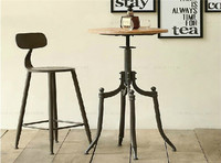 促销美式做旧铁艺咖啡桌椅 复古实木茶几 可升降茶几做旧圆桌法式_250x250.jpg