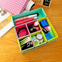 创意多功能文具收纳 可爱韩版DIY化妆品纸质收纳盒 桌面整理盒_250x250.jpg