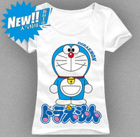 纯棉短袖 女款 修身 T恤 哆啦a梦 机器猫 小叮当15 卡通 两件包邮_250x250.jpg