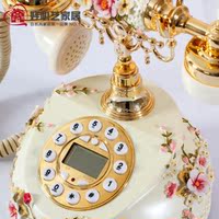 现代创意欧式田园树脂玫瑰花支架电话按键播号盘座机结婚房礼物_250x250.jpg