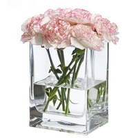 花瓶玻璃方形桌面摆放透明花瓶小方口方形鱼缸水晶品质欧式花瓶_250x250.jpg