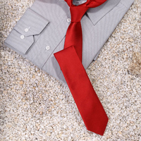 efancy韩版6cm红色真丝领带男窄版结婚新郎领带宴会男士领带_250x250.jpg