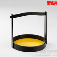 仿竹手提盛器（金色）日本料理 置物皿 炸物篮 手提寿司桶 寿司盘_250x250.jpg