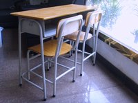 可订制单、双人学生课桌椅 培训班课桌椅 学校课桌椅_250x250.jpg