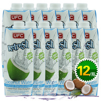 泰国进口UFC天然椰子水鲜榨果蔬汁椰汁500ml 12瓶装无添加包邮_250x250.jpg
