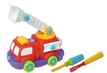 益智玩具 大号可拆装消防车★升降手臂可以自由升降活动/转向