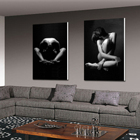 床头无框画竖版现代玄关装饰画走廊楼梯挂画壁画抽象黑白艺术人体_250x250.jpg