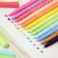 韩国可爱糖果色水彩笔点点爱心钻头中性笔创意水性笔文具批发_250x250.jpg