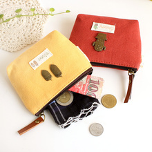 2015创意新品热销 韩国文具 简约时尚帆布零钱包 钥匙包 硬币包