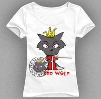 纯棉短袖 2015 女士 修身 红太狼 女装 T恤 潮流个性 两件包邮_250x250.jpg