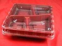 红黑快餐盒外卖盒食品盒便当盒一次性饭盒黄白二层四格1000套特价_250x250.jpg