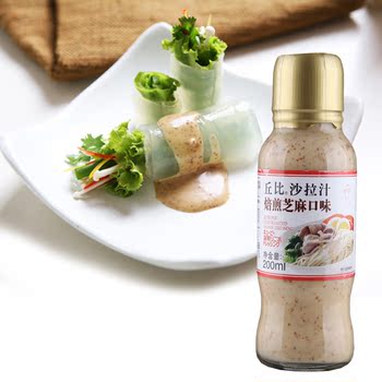 厂家特价直销北京丘比沙拉汁焙煎芝麻多口味200ml拌凉菜火锅蘸料