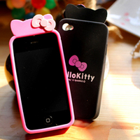 出口日本 Hello Kitty 蝴蝶结 iPhone4硅胶套|手机套|保护套_250x250.jpg