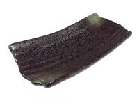 日式黑色陶瓷餐具特色异形船形盘子寿司天妇罗炸物盘碟子创意菜盘_250x250.jpg
