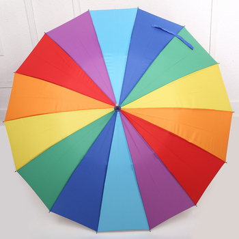 黛雨王女晴雨伞正品 防紫外线长柄伞创意可爱七色彩虹伞特价包邮