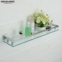 吉诺维斯 浴室五金挂件 全铜钢化玻璃单层置物架卫生间化妆台9291_250x250.jpg