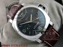 包邮 STEADY PI 现代款腕表GMT自动机械表PAM 00320皮带男手表118