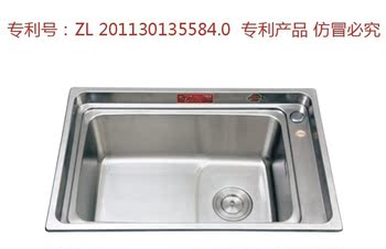 清仓特价 厨房304水槽 不锈钢单槽 洗菜盆水槽G-711