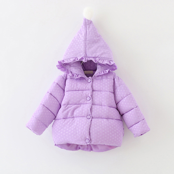 女宝宝冬装棉衣1-2-3岁外套女童婴儿韩版加厚棉服中长款