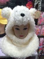帽子围巾一体小熊兔子反季优惠超保暖8岁以上白棕色_250x250.jpg