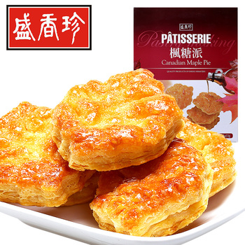 盛香珍 台湾美食礼盒枫糖派发酵饼干115g膨化糕点休闲进口饼干