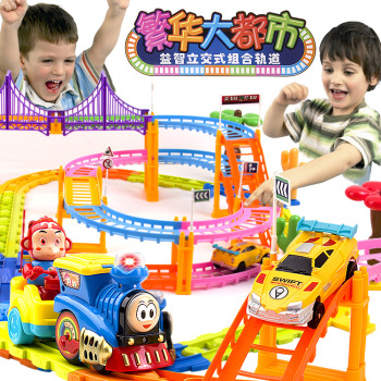 大型轨道火车托马斯积木轨道火车电动儿童玩具托马斯小火车套装