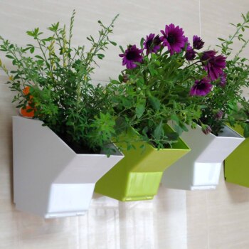 植物墙壁挂花盆创意多肉阳台小花盆塑料树脂方形绿萝盆栽花盆