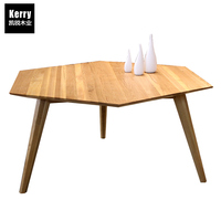 凯锐木业全实木餐桌六角型桌子北美特级白橡木北欧日式简约无印_250x250.jpg